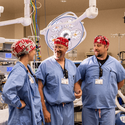 Operating Room Staff with WSU Caps-1